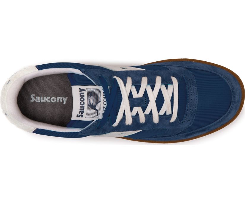 Women's Saucony Jazz Court Originals Blue / White | Singapore 050BEXC